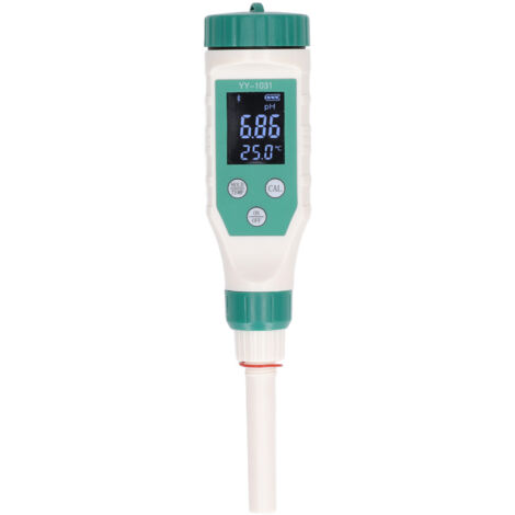 Produktbild von YIYEGO PH-Messgerät Mit Bluetooth – Digitales Lebensmittel-pH-Meter, 0,01 Auflösung, LCD Mit Hintergrundbeleuchtung, ATC – Für Fleisch, Käse, Teig & Mehr