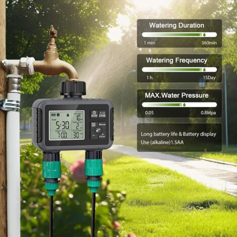 Digitaler Wasserdurchflussmesser 3/4″ – Mit Hall-Sensor, Klardisplay, Für Gartenschlauch, Wasserzähler Für Verbrauchskontrolle