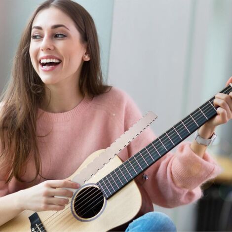 Guitar Neck Notched Ruler, Straight Edge Tool, 16.5 Inches Stainless ...