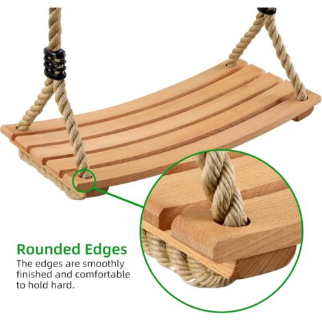 Homgoday Parque Infantil de Madera para Exterior con Escalada y Columpio, Apto para Niños de 3 a 8 Años