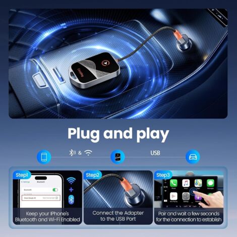 Adaptador Inal mbrico CarPlay 2 En 1 Para Conectar Y Usar Convierte adaptador-inal-mbrico-carplay-2-en-1-para-conectar-y-usar-convierte