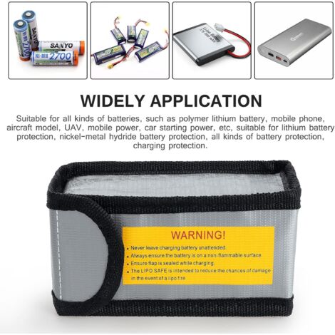 Bolsa De Seguridad Para Baterías Lipo RC - Retardante De Fuego, Portátil, Ideal Para Drones