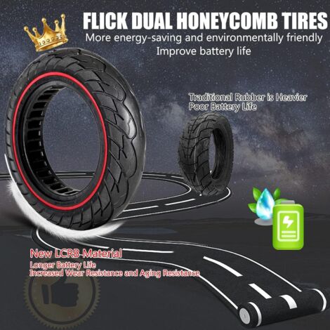 Neumático Sólido 10×2.0 Pulgadas Antideslizante – Rueda Para Scooter Eléctrico – Sin Cámara, Resistente A Pinchazos
