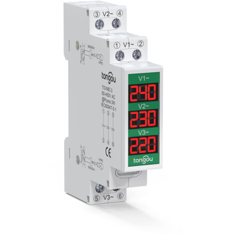 AC50 500V VOLTMETRO Digitale LED con Pannello Indicatore Lettura Precisa EUR 9,92 - IT