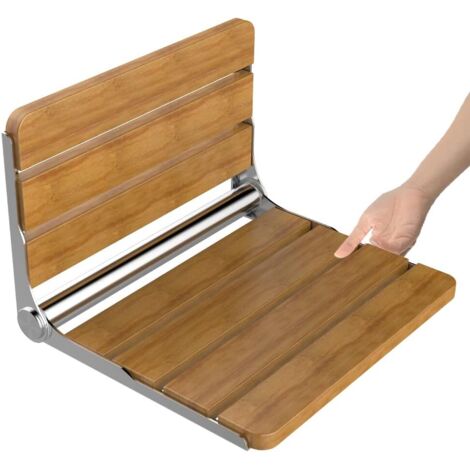 Sgabello da doccia impermeabile a 2 livelli con ripiano portaoggetti capacità 150kg, Sgabello