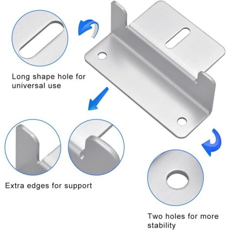 Supporto per pannello solare - Kit di montaggio a Z - Include dadi, viti e chiavi - Per camper e barche - Set di 4 pezzi | Leroy Merlin