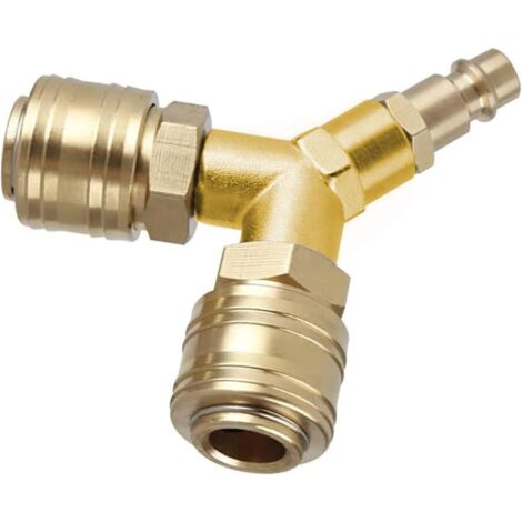 TOOLSTAR Connettore per tubo, prolunga connettore doppio maschio per tubo + 2 raccordi rapidi da 1/2 per estremità del tubo flessibile a connessione rapida