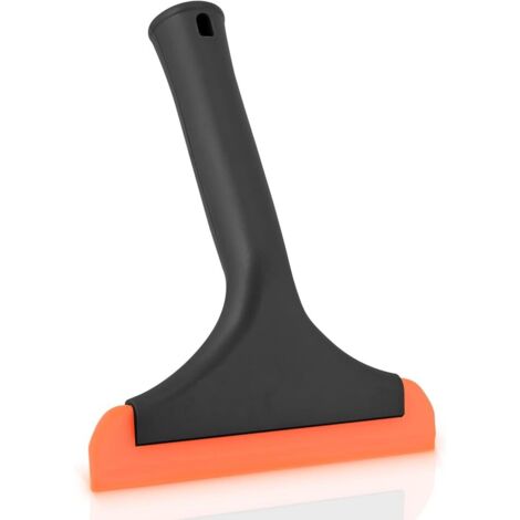 2 Tergicristallo In Silicone Per Auto E Casa - Raschietto Per Vetri, Specchi E Piastrelle - Manico Ergo, Nero 19x15 Cm