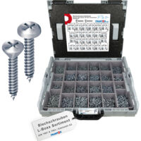 FRANTOS L-BOXX 4425 tlg. Blechschrauben DIN 7981 & 7983 Sortiment (Edelstahl A2)