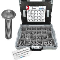 FRANTOS L-BOXX 2625 tlg. Linsenkopfschrauben ISO 7380-2 Sortiment (Edelstahl A2)
