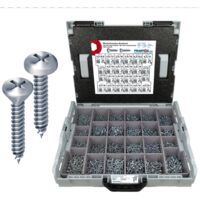 FRANTOS L-BOXX 4425 tlg. Blechschrauben DIN 7981 & 7983 Sortiment (Stahl verzinkt)