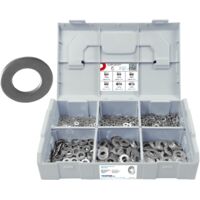 FRANTOS L-BOXX Mini 900 tlg. Unterlegscheiben DIN 125 A Sortiment Set (Edelstahl A2)