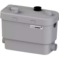 SFA – Kleinhebeanlage Sanispeed+ – Hoher Durchfluss – Niedrige Einschaltgrenze – Für Temperaturen bis 75 °C – Geräuscharm (42 dB) – Kompatibel mit Wasserenthärter – 36,7 x 32 x 18,8 cm – 400 W