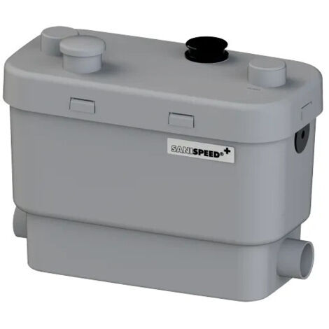 SFA - Bomba de elevación Sanispeed+ - 4 entradas - Alto caudal - Activación baja - Silenciosa (42 dB) - Compatible con descalcificador de agua - 36,7 x 32 x 18,8 cm - 400 W - Fabricada en Francia