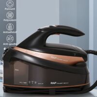 Centrale Vapeur, Température constante, 7 Bar, Débit Vapeur 130 g-min, Réservoir d'Eau 1,5 L, 3000W, Noir-Orange