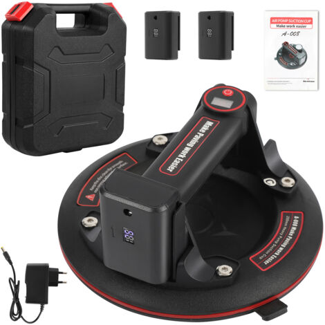 Jiubiaz 1x Elektrischer Saugnapf Elektrischer Glasheber Fliesenheber Glassauger Transport Mit Datendisplay mit 2 Akku 200mm (1/5)