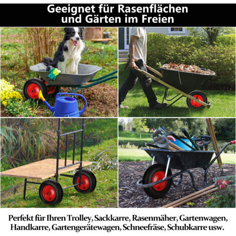 2 Stück RO Track 4.00-4 Luftreifen Mit Felge – Für Sackkarren & Schubkarren, 48133