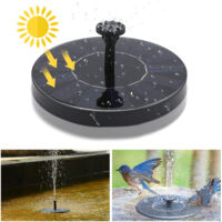 Jiubiaz 1,5W Solarpumpe Solar Springbrunnen Solar Rund ⌀160mm für Garten, Vogel-Bad, Wasserspiel Dekoration, Teich Solar Fontäne Pumpe