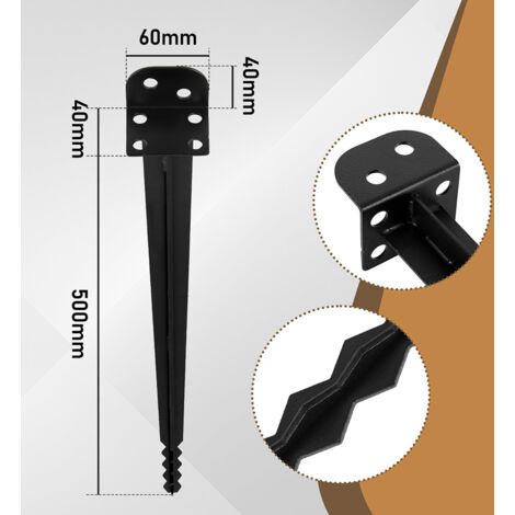 Vortek P Les Supports Pour La Pose Des Poteaux En Bois Ronds - Achetez En Ligne Sur