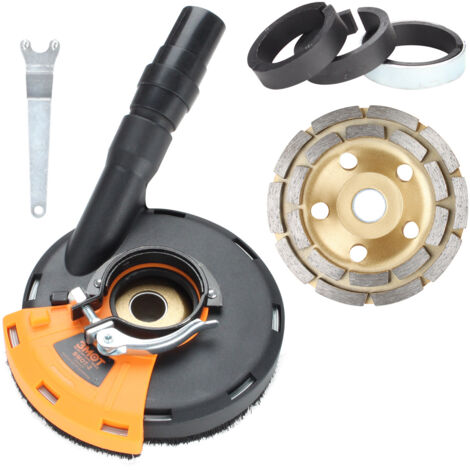 Jiubiaz Capot d’aspiration pour meuleuse d’angle 125 mm – Hotte d’extraction de poussière universelle pour meulage (1/5)