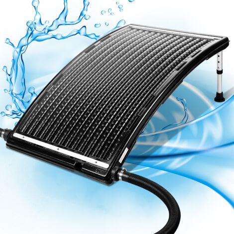 Jiubiaz Système de chauffage pour piscine - Magnifique Panneau de chauffage solaire de piscine courbé 110x65 cm