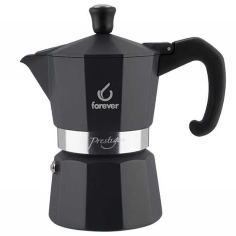 Caffettiera Kaufgut Miss Moka Prestige - Alluminio, 9 Tazze, Manico Avvitato