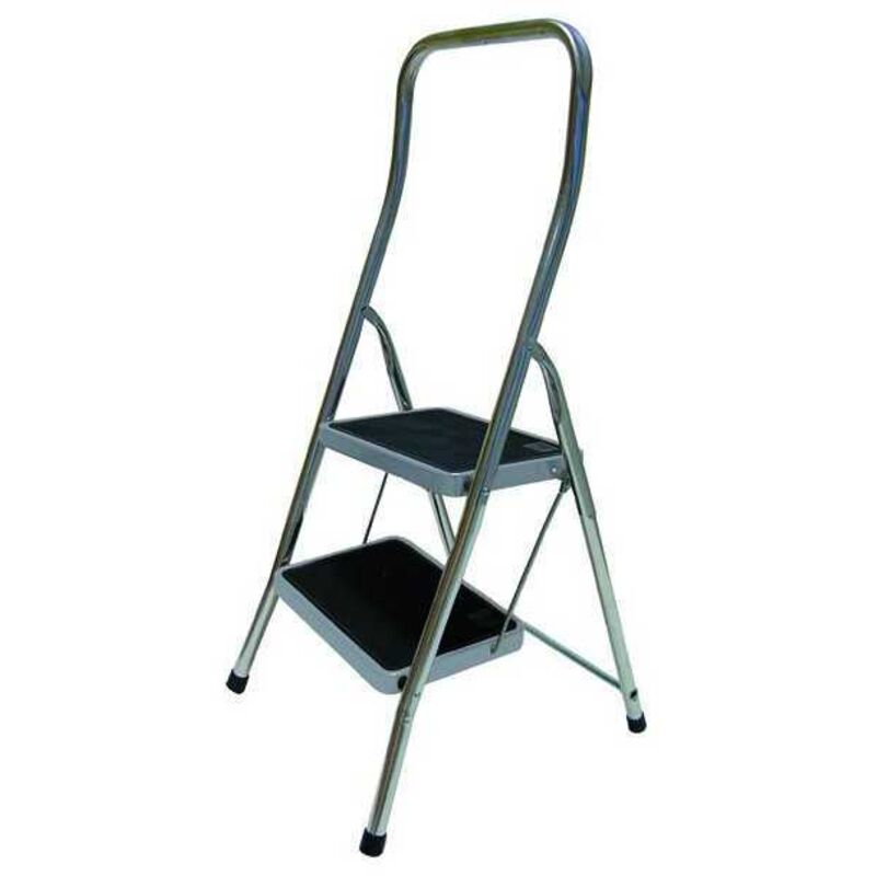 Hailo LivingStep Plus – Taburete Alto De Aluminio Antideslizante (2 Peldaños) | Carga 150 Kg