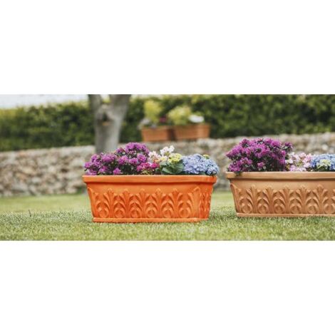 Balconera de polímero Monacis hoja terracota cm 60 (60X30X26h) (1/2)