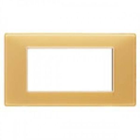 Vimar Plana placa 4 módulos de color Reflex ámbar 14654.43