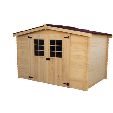Casita Bosque Alpino 20 mm y Techo de doble pendiente - 3,0X1,85 m
