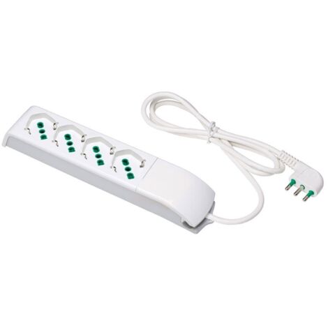 410110 Enchufe múltiple de 4 salidas 2P+T 16A Cable de 1,5 m 3G1 H05Vv-F (1/2)