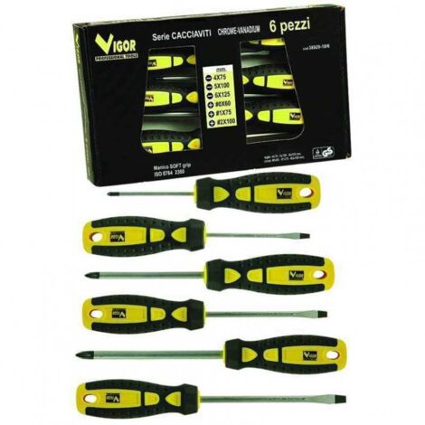 Juego de destornilladores Vigor Serie C de 6 piezas
