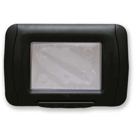 GW22452 Placa Estanca de 3 Módulos Autoportante Negro Sistema de Tóner