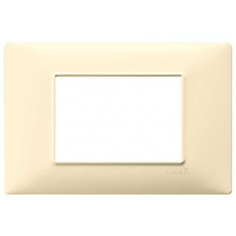 14653.04 Placa 3 Módulos Crema Plana