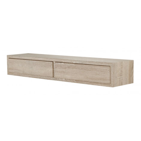 Estante de pared Domino con cajones Rovere Sagerau 88.2x13.4x20 cm Sanitec