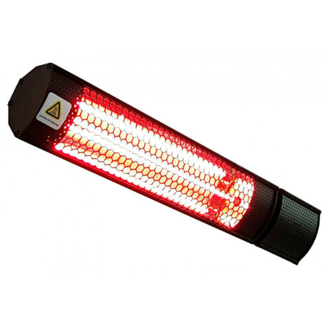 Calefactor infrarrojo suspendido RPT-XDY 2000 W – vidrio/alogena dorada, soportes incluidos – ideal para 12-18 m² (1/3)