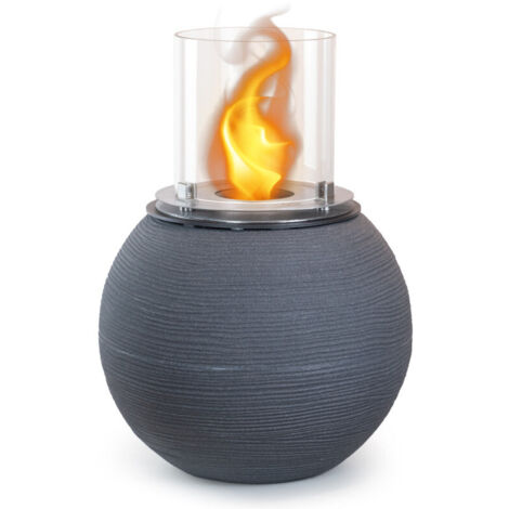Camino de bioetanol para suelo Botticelli de fundición gris diámetro 40×H54 para interior/exterior – Divina Fire