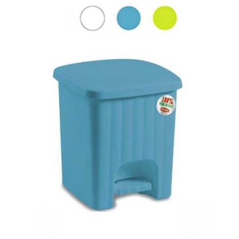 Papelera de pedal mini blanca L 4,5 Stefanpl