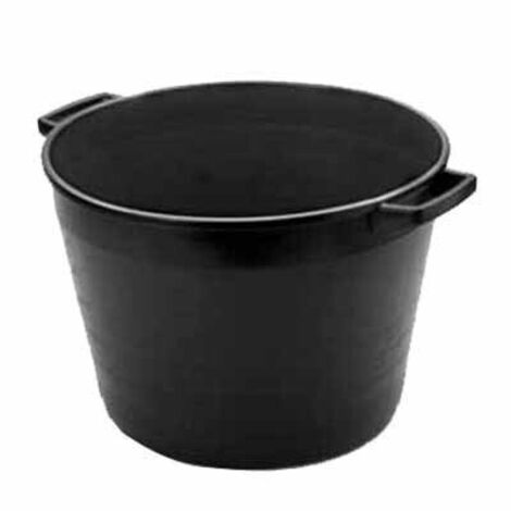 Caja de escombros L 40 33 H 47 Negra Redonda Ics