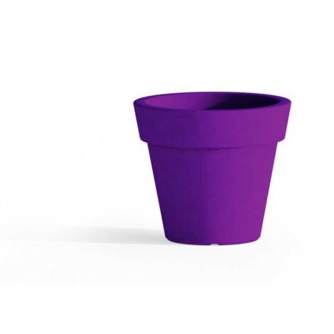 Jardinera redonda de resina diámetro  80 cm mod. Gemma violeta (1/5)