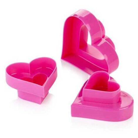 Set de cortadores para galletas en forma de corazón, 3 piezas, Delicia Tescoma 630862