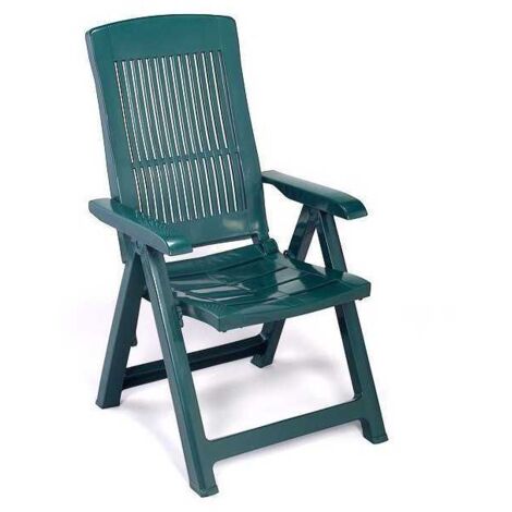 Sillón de resina plegable con tapa verde Progarden