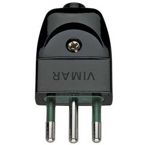 00201 Enchufe Sicury 2P+T 10A S11 Axial Negro