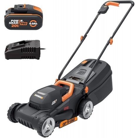 Cortacésped de batería 20V/4,0Ah Cargador rápido Worx Wg730E