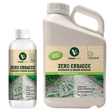 Herbicida natural Zero Erbacce – 1L – VerdeVivo – Desherbante a base de vinagre para áreas civiles