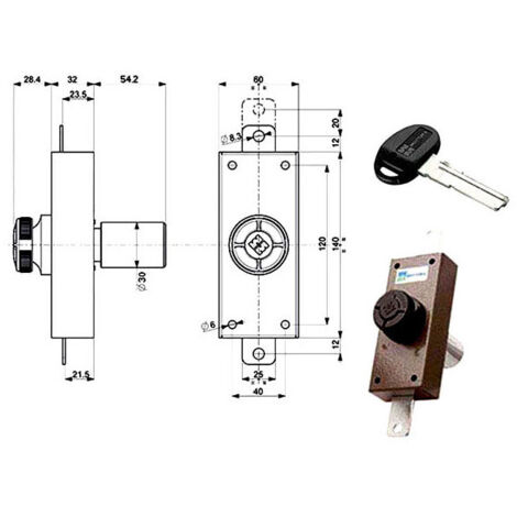 Cerradura Ferroglietto Vertical 30 34326 Mottura