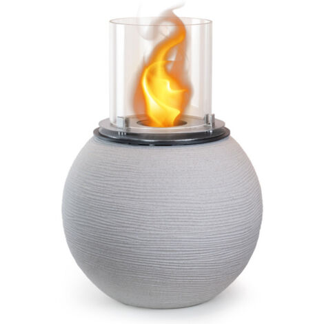 Camino de bioetanol para suelo Botticelli cuerda beige diámetro 40×H54 para interior/exterior – Divina Fire