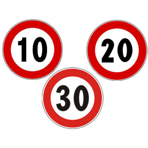 Señal de límite de velocidad de 30 km/h Ø 60 cm chapa reflectante – Stanley