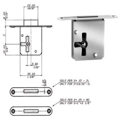 Cerradura para muebles Infilare y 25 Dx Bt Mpe Meroni