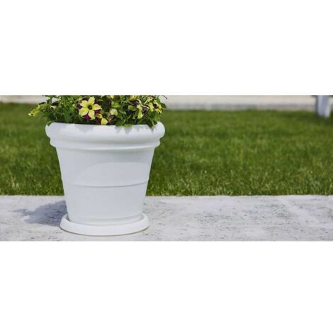 Vaso de polímero Monacis con doble borde liso blanco Ø70 (65X54h)